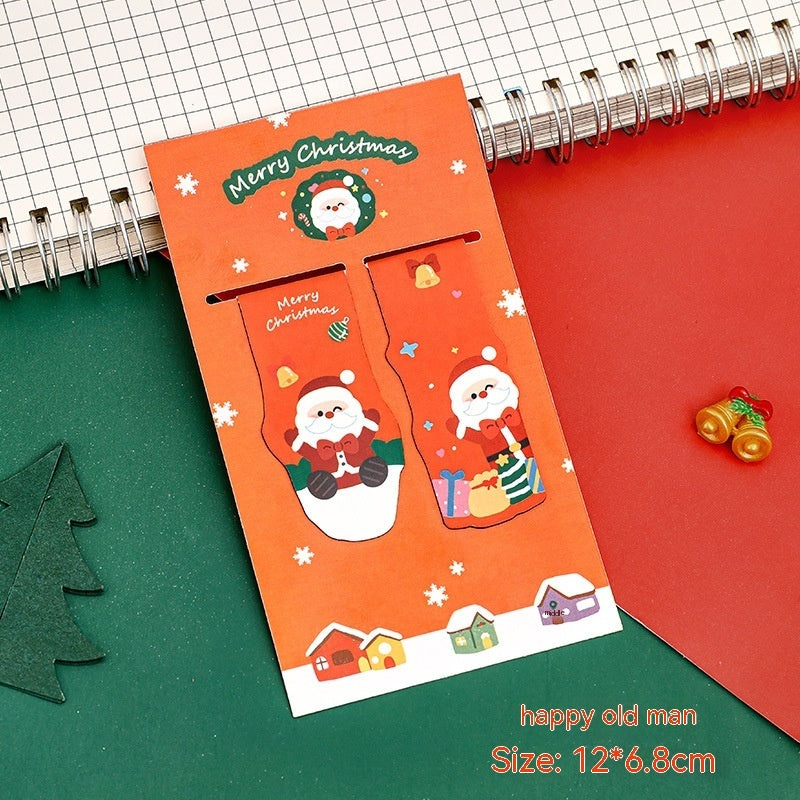 Christmas Magnetic Bookmark - Festive Character Page Marker for Students