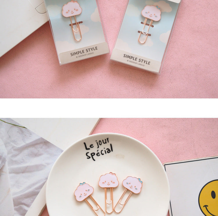 Cloud Metal Bookmark Clip - Literary Page Marker for Students & Readers
