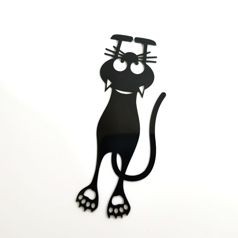 Hollow Kitten Bookmark - Cute Cat Design Plastic Page Marker for Students & Book Lovers