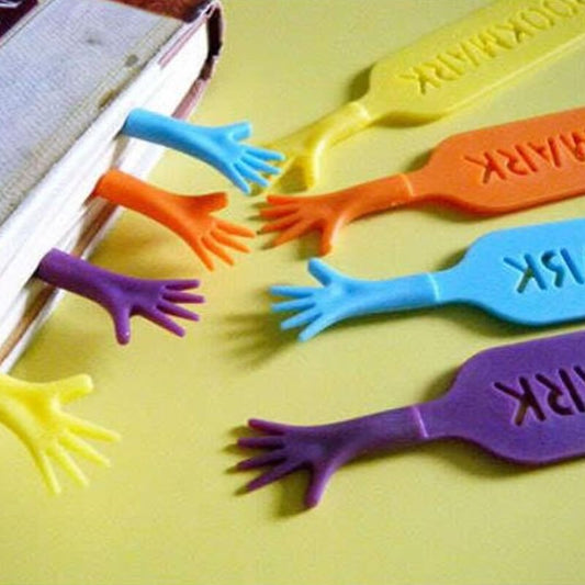 HELP ME Bookmark - Novelty Hand-Shaped Page Marker (4-Color Set)