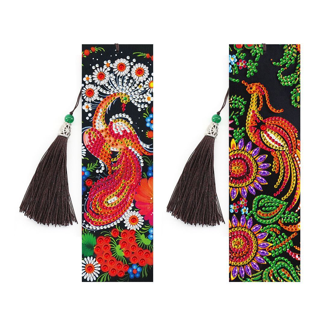 Diamond Painting Bookmark DIY Kit - 5D Crystal Craft with Pendant