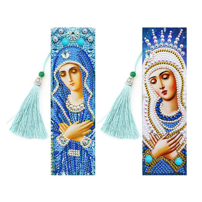 Diamond Painting Bookmark DIY Kit - 5D Crystal Craft with Pendant