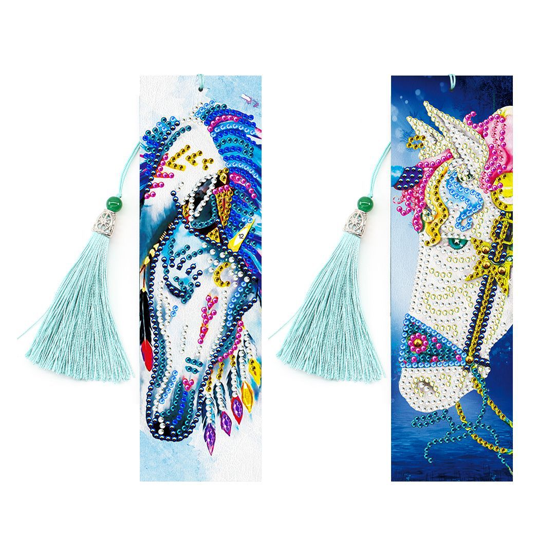 Diamond Painting Bookmark DIY Kit - 5D Crystal Craft with Pendant