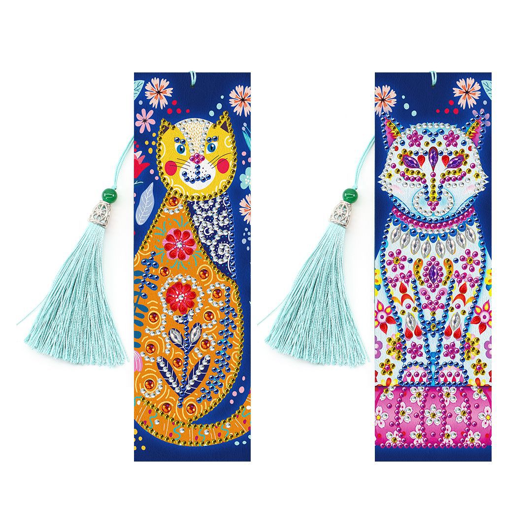 Diamond Painting Bookmark DIY Kit - 5D Crystal Craft with Pendant