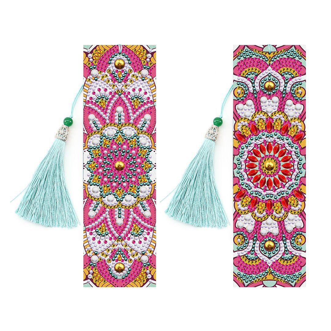 Diamond Painting Bookmark DIY Kit - 5D Crystal Craft with Pendant