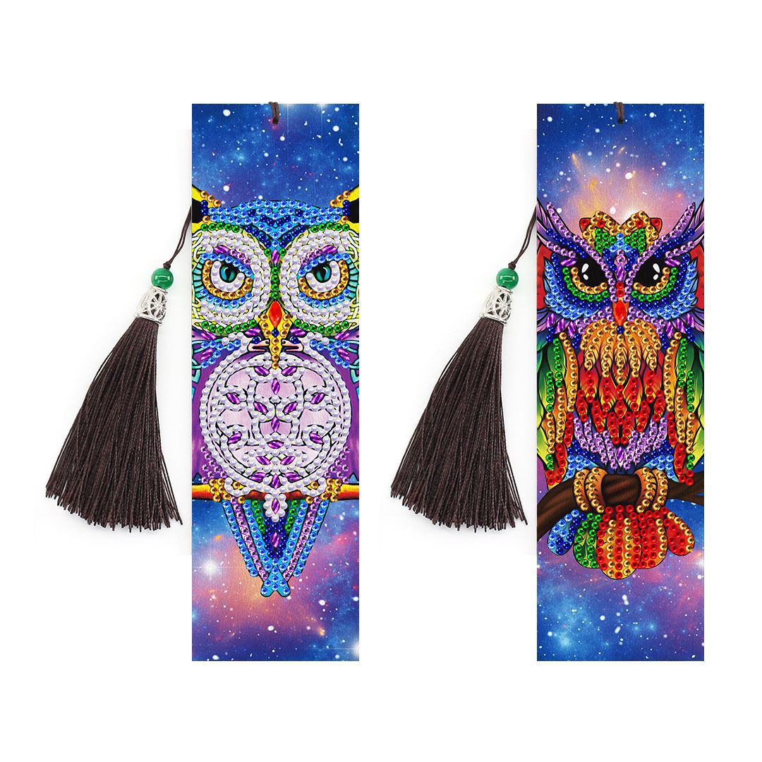 Diamond Painting Bookmark DIY Kit - 5D Crystal Craft with Pendant