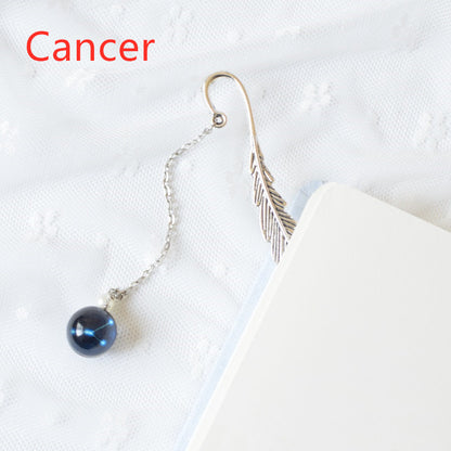 Original Luminous Twelve Constellation Bookmark Metal Retro