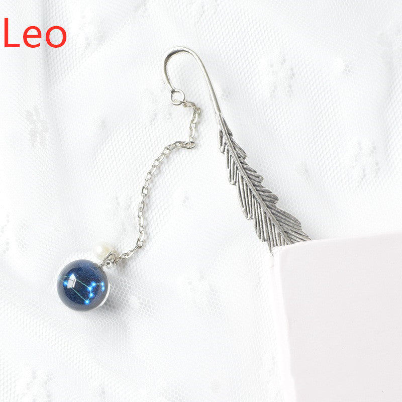 Original Luminous Twelve Constellation Bookmark Metal Retro