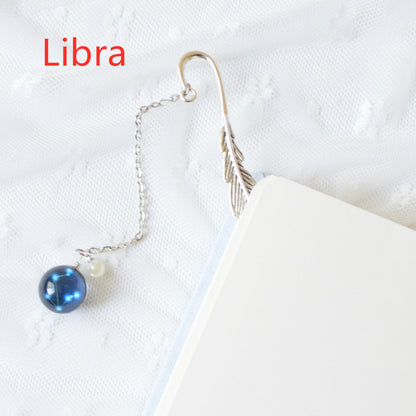 Original Luminous Twelve Constellation Bookmark Metal Retro