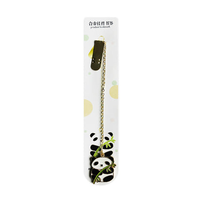 Metal Pendant Bookmark - Cute Chain Charm Page Marker for Students