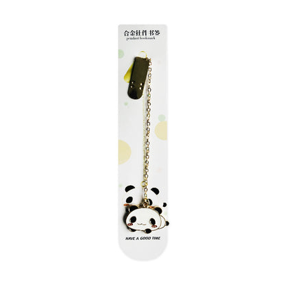 Metal Pendant Bookmark - Cute Chain Charm Page Marker for Students