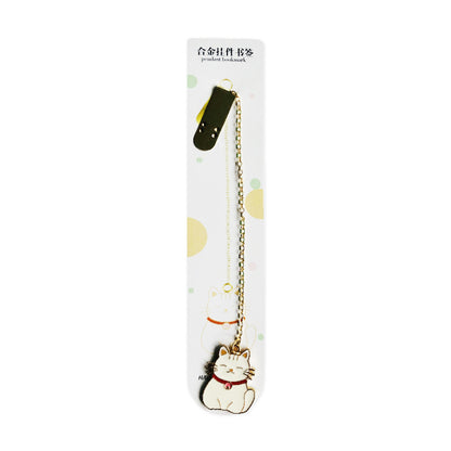 Metal Pendant Bookmark - Cute Chain Charm Page Marker for Students