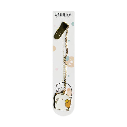 Metal Pendant Bookmark - Cute Chain Charm Page Marker for Students