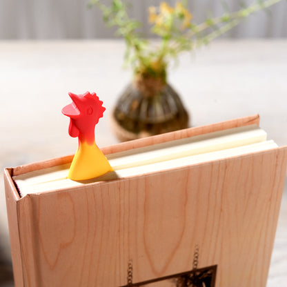 Screaming Chicken Bookmark - Novelty Silicone Page Marker for Fun Readers