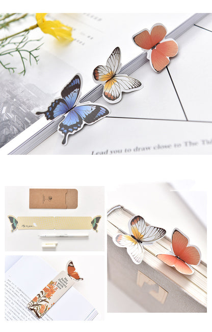 Butterfly Paper Bookmark - Cute 3D Page Marker for Students & Book Lovers