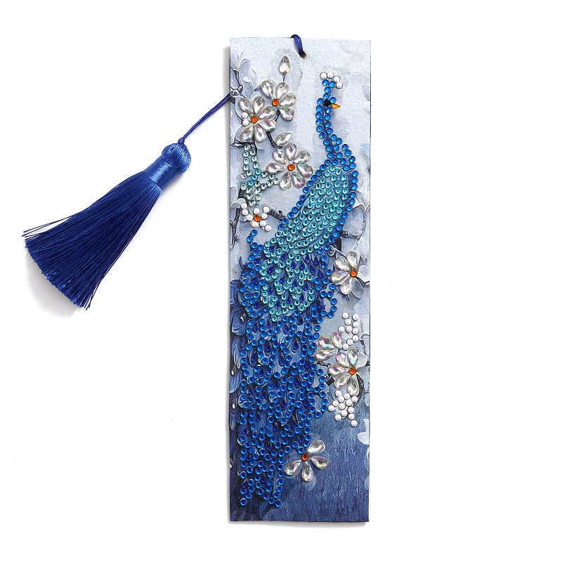 5D Diamond Painting Bookmark DIY Kit - Leather Pendant Page Marker
