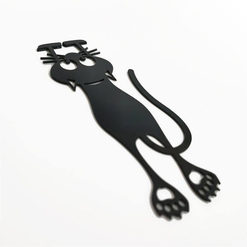 Hollow Kitten Bookmark - Cute Cat Design Plastic Page Marker for Students & Book Lovers