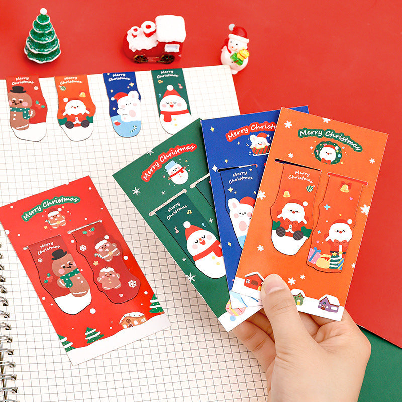 Christmas Magnetic Bookmark - Festive Character Page Marker for Students