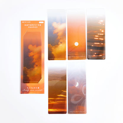 Dried Flower Bookmark Set - Natural Plant Daisy PET Page Markers (5-Pack)