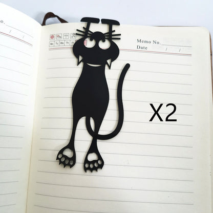 Hollow Kitten Bookmark - Cute Cat Design Plastic Page Marker for Students & Book Lovers