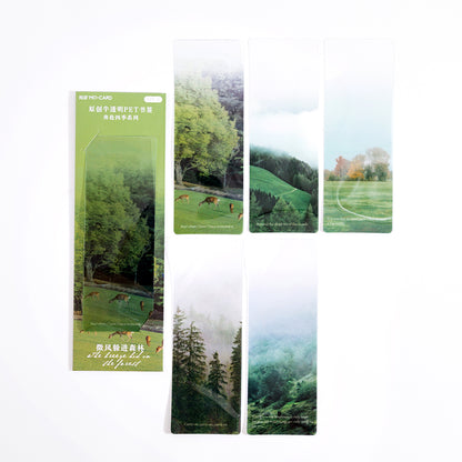 Dried Flower Bookmark Set - Natural Plant Daisy PET Page Markers (5-Pack)
