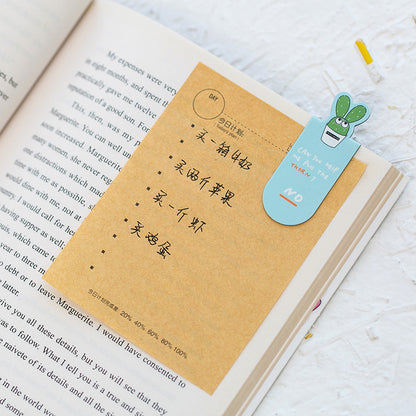 Cactus Magnetic Bookmark - Cute Succulent Page Marker Set (3-Piece)