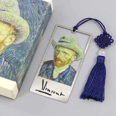 Van Gogh Art Bookmark - Stainless Steel Classic Painting Page Marker