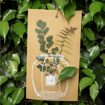 Glass Bottle Bookmark Stickers - Dried Flower PET Page Markers (20-Pack)