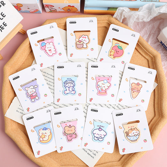 Cute Cartoon Magnetic Bookmark - Kawaii Animal Page Marker for Students
