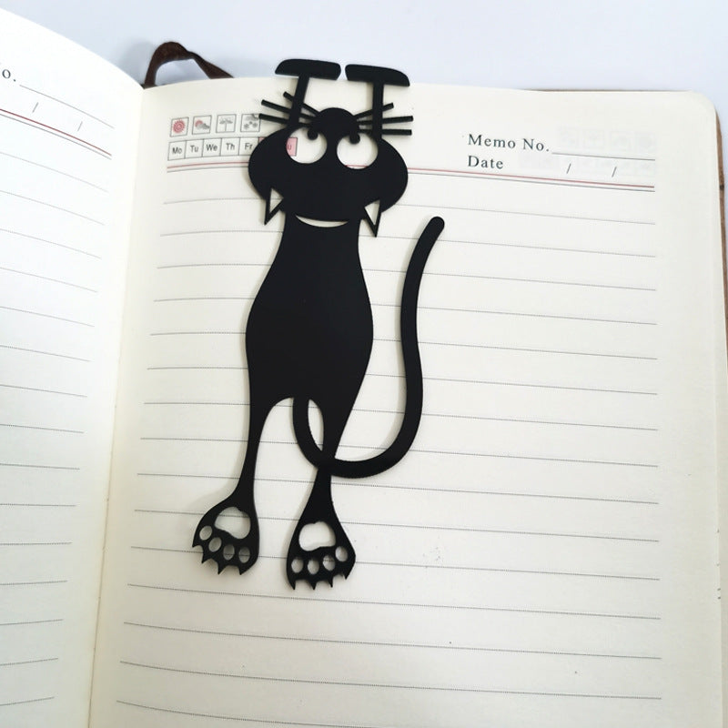 Hollow Kitten Bookmark - Cute Cat Design Plastic Page Marker for Students & Book Lovers