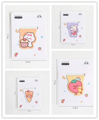 Cute Cartoon Magnetic Bookmark - Kawaii Animal Page Marker for Students