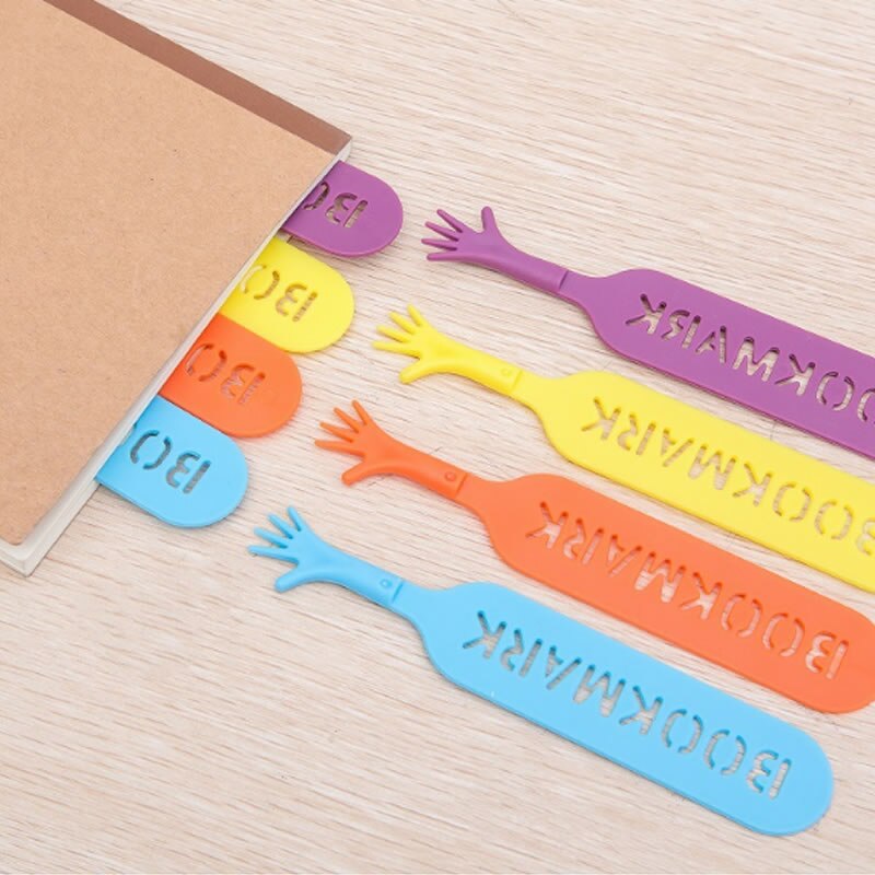 HELP ME Bookmark - Novelty Hand-Shaped Page Marker (4-Color Set)