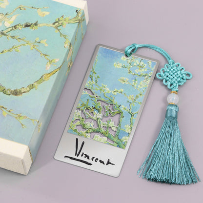 Van Gogh Art Bookmark - Stainless Steel Classic Painting Page Marker