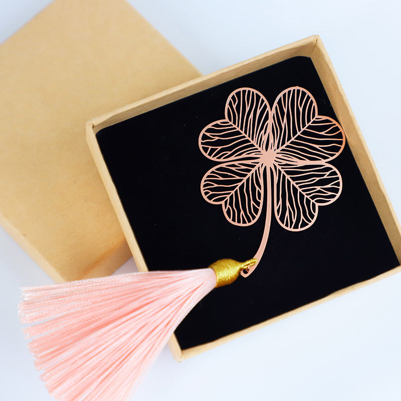 Leaf Bookmark - Hollow Brass Page Marker with Nature Design