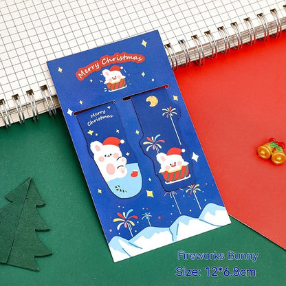 Christmas Magnetic Bookmark - Festive Character Page Marker for Students