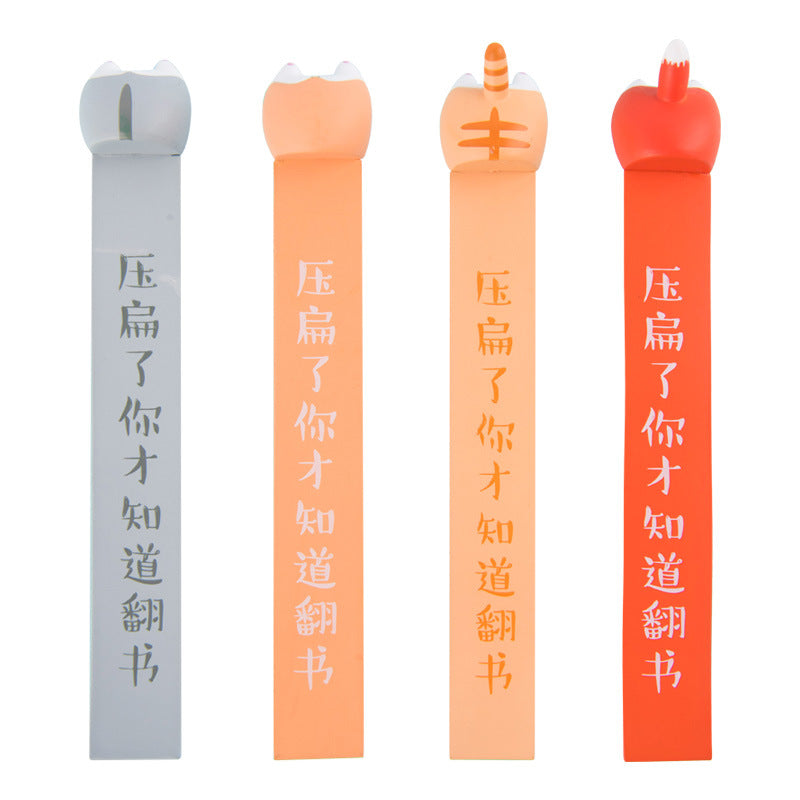 Animal Butt Bookmark - Cute Corgi Cat Fox PVC Page Marker