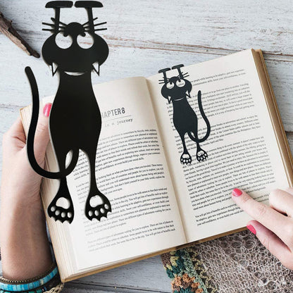 Hollow Kitten Bookmark - Cute Cat Design Plastic Page Marker for Students & Book Lovers