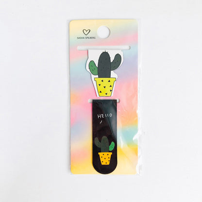 Cactus Magnetic Bookmark Set - Cute Succulent Page Markers (2-Piece)