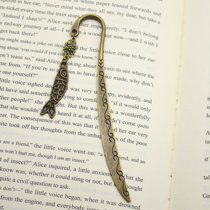 Vintage Metal Bookmark - Fashion Watch Rose Deer Page Marker