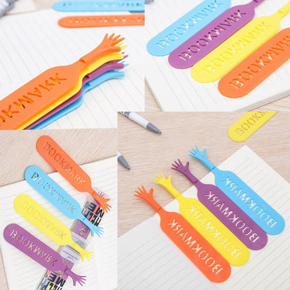 HELP ME Bookmark - Novelty Hand-Shaped Page Marker (4-Color Set)