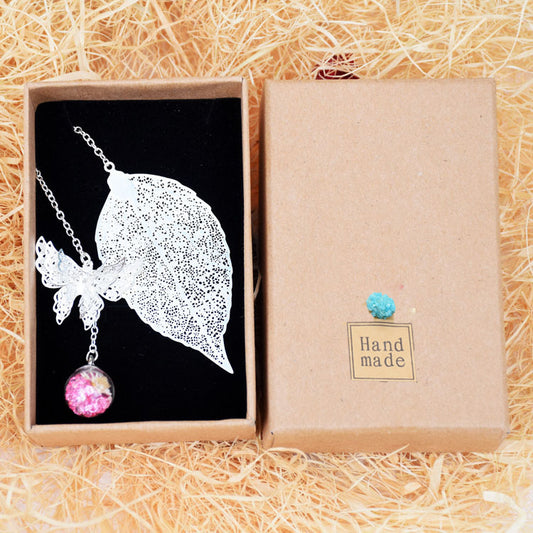 Feather Butterfly Bookmark - Brass Metal Page Marker with Chain