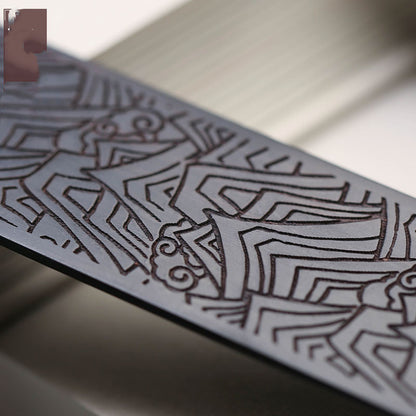 Ebony Tassel Bookmark - Laser-Engraved Chinese Landscape Art Page Marker