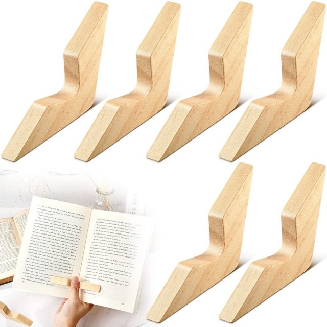 Thumb Bookmark - Wooden Book Holder Page Marker for One-Handed Reading