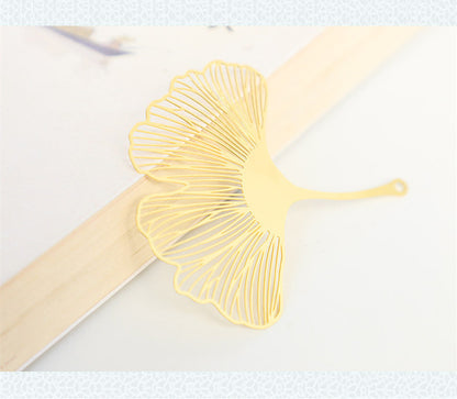 Leaf Bookmark - Hollow Brass Page Marker with Nature Design