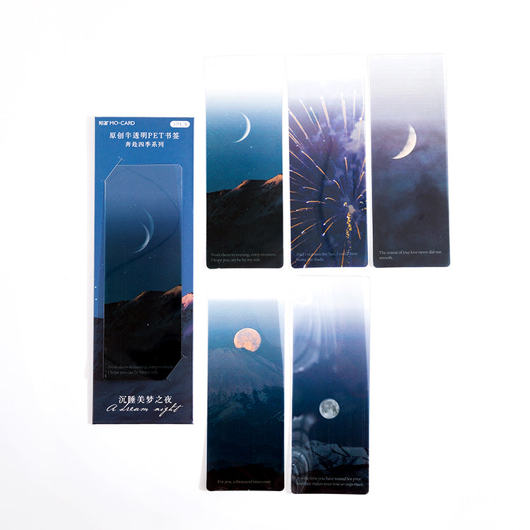 Dried Flower Bookmark Set - Natural Plant Daisy PET Page Markers (5-Pack)