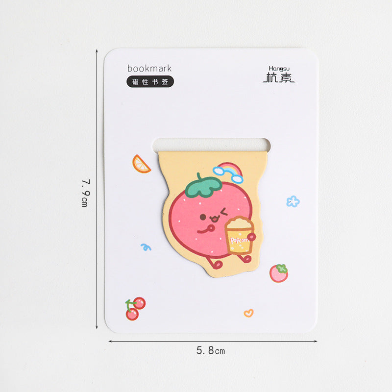 Cute Cartoon Magnetic Bookmark - Kawaii Animal Page Marker for Students