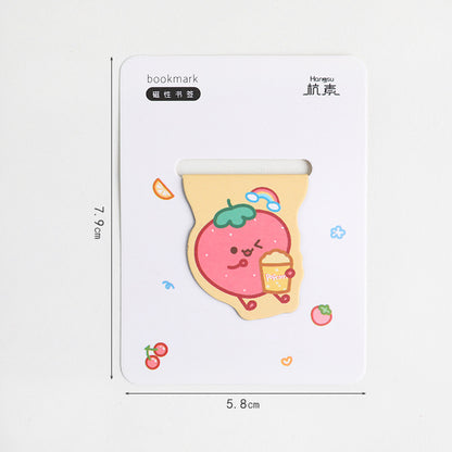 Cute Cartoon Magnetic Bookmark - Kawaii Animal Page Marker for Students