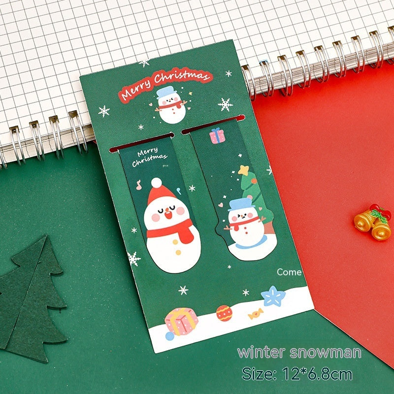 Christmas Magnetic Bookmark - Festive Character Page Marker for Students