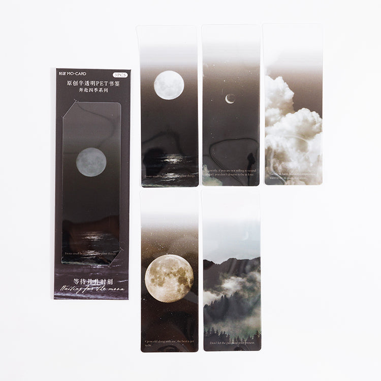 Dried Flower Bookmark Set - Natural Plant Daisy PET Page Markers (5-Pack)