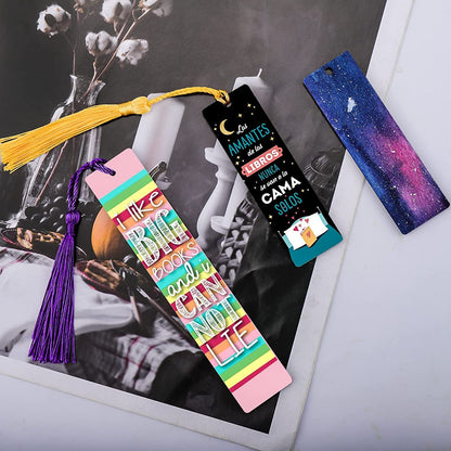 Blank Sublimation Bookmark Set - DIY MDF Tassel Markers (30-Piece)